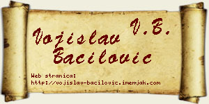 Vojislav Bačilović vizit kartica